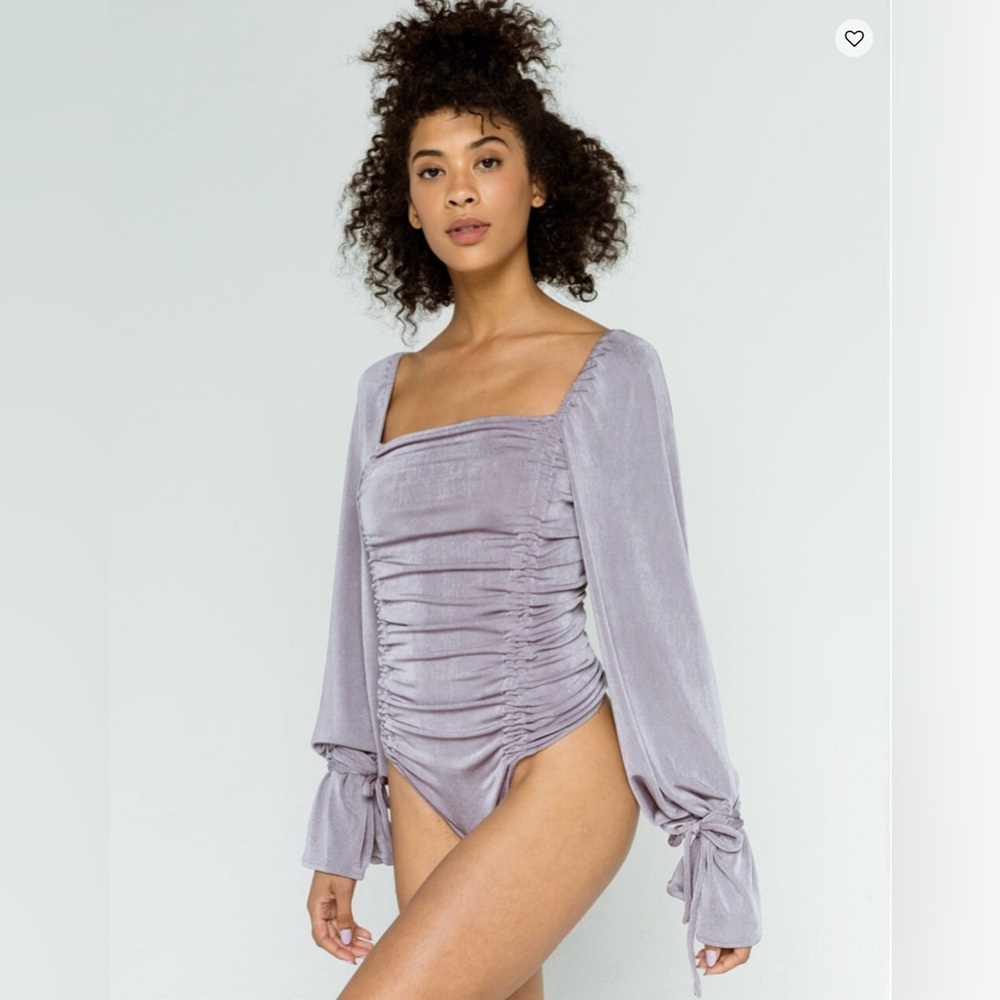 Free People Meant to Be Ruched Lavender Bodysuit | Size XS - Picture 5 of 12